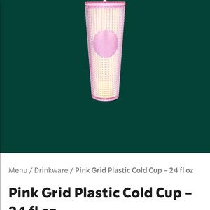 Starbucks Pink Grid Cup